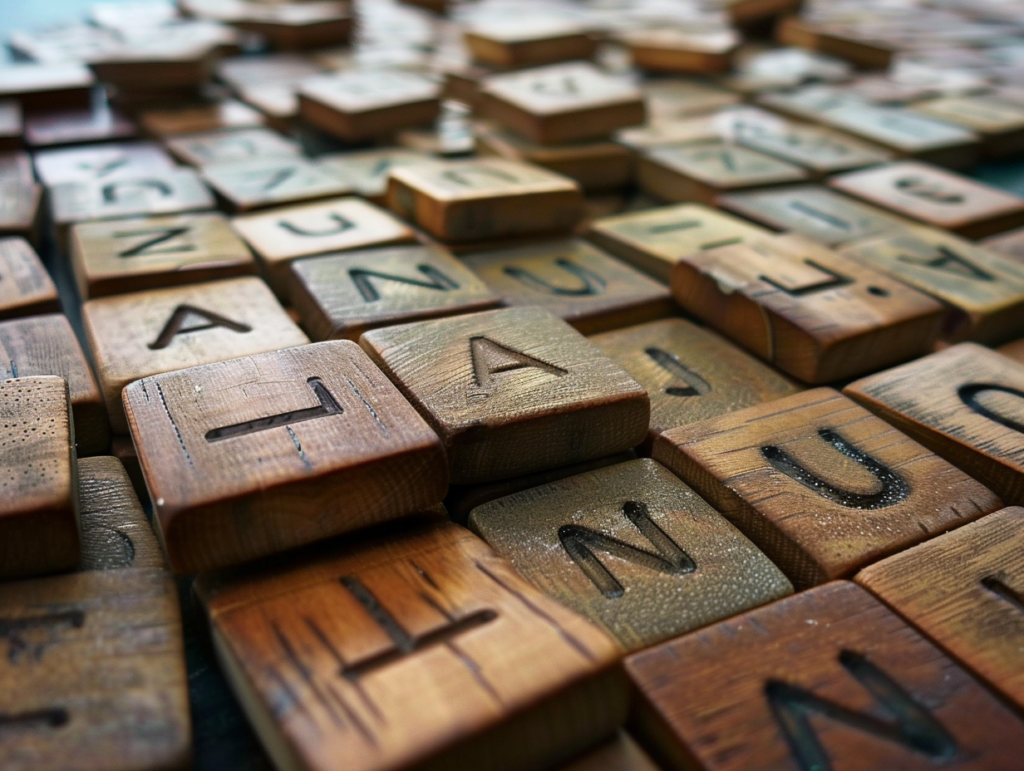 Scrabble tiles